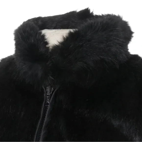100% rabbit fur reversible bomber jacket. Great condition, vintage*black - Picture 4 of 12